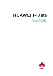 Huawei P40 Lite manual. Tablet Instructions.